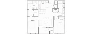 a floor plan of a house with furniture on it