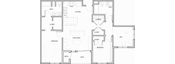 2 bedroom 2 bathroom plus den