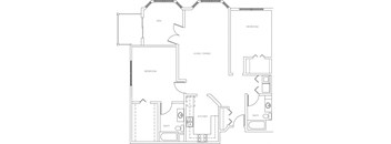 a black and white floor plan of a house