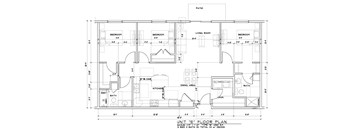 A black and white image of a floor plan for a home with labeled rooms.