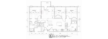 A detailed architectural floor plan of a house with labeled rooms and dimensions.