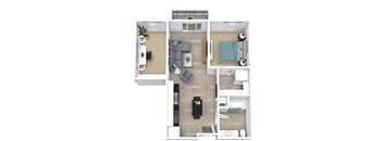 Studio plus Den, 686 sq ft