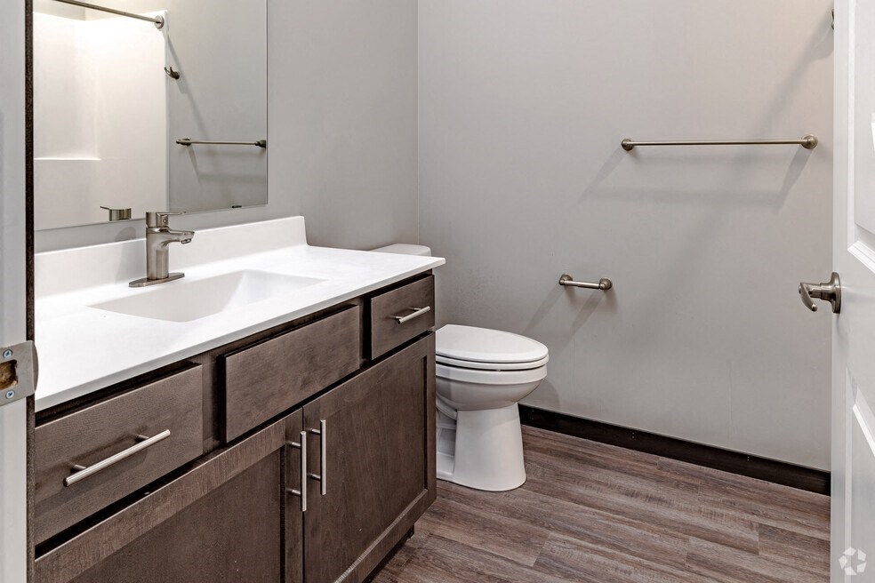 a bathroom with a sink and a toilet