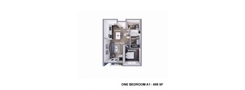 the settlement one bedroom a floor plan