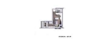 the 303 studio b apt 1 floor plan