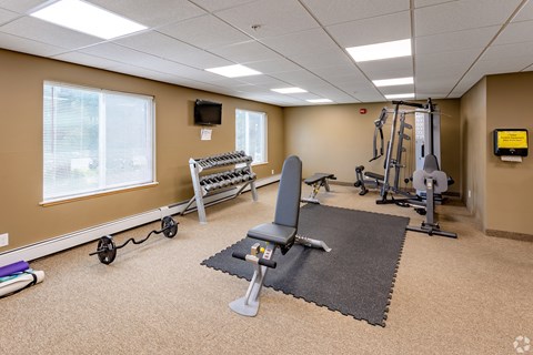 our gym has a lot of exercise equipment for your enjoyment