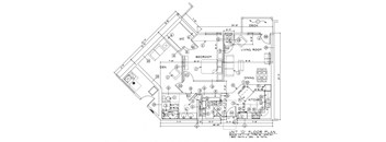 a floor plan of a house is shown with a lot of furniture