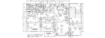 a drawing of a floor plan of a house