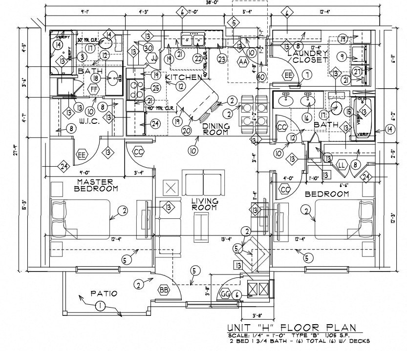 a floor plan of a house with a lot of furniture