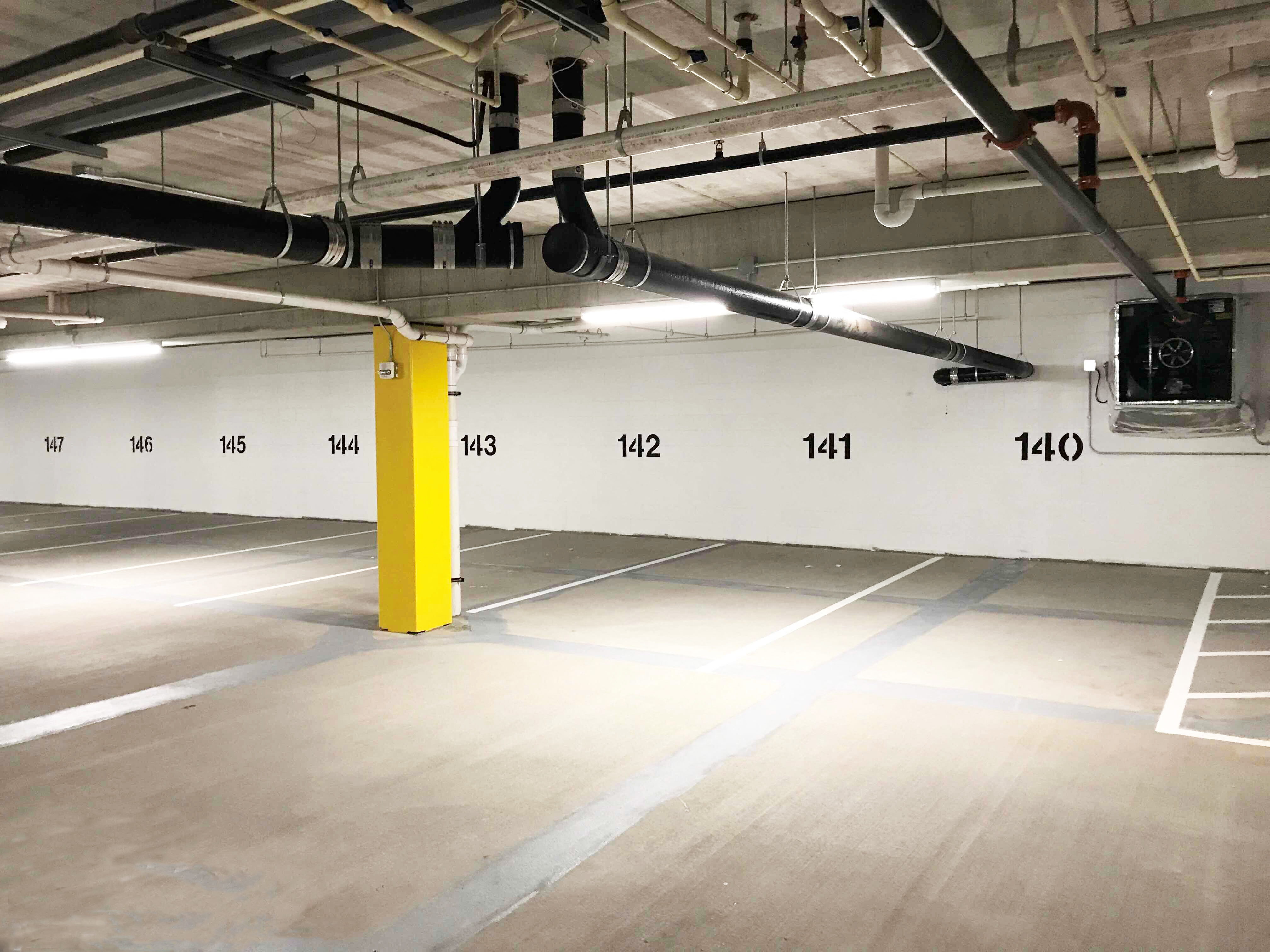 Heated underground parking