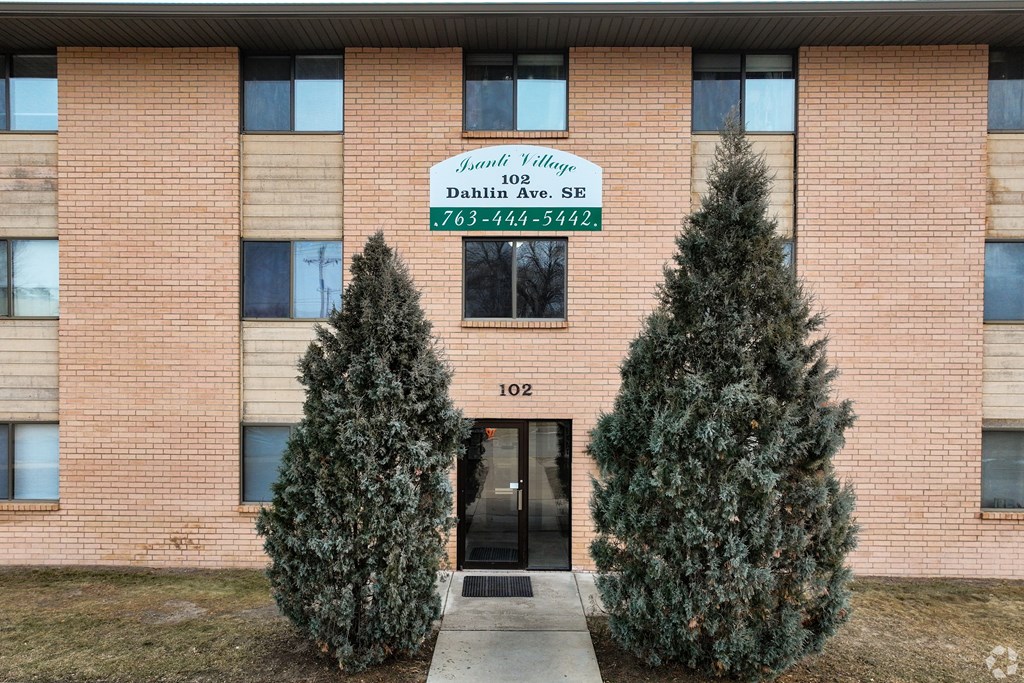 BLDG D - The image shows the front of a building with a sign that reads