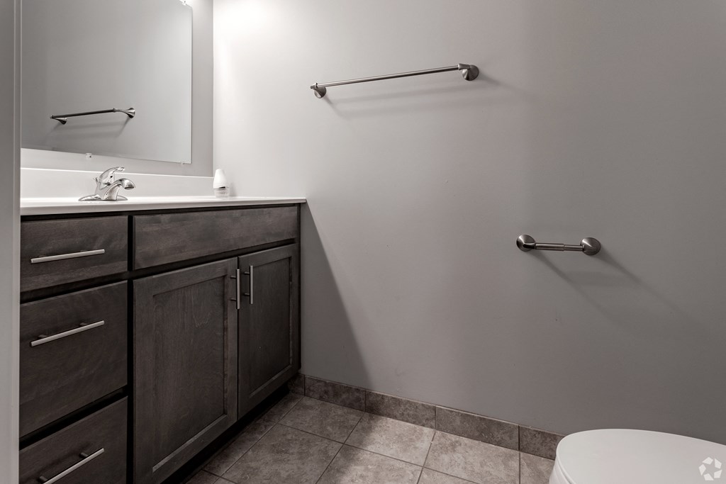 a bathroom with a toilet and a sink and a mirror