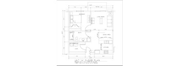 1 bed 1 bath 664 sq ft