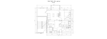 A.3 one bed one bath + den