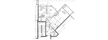 A floor plan of a house with labeled rooms and measurements.