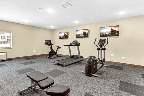 the gym at the landing condos