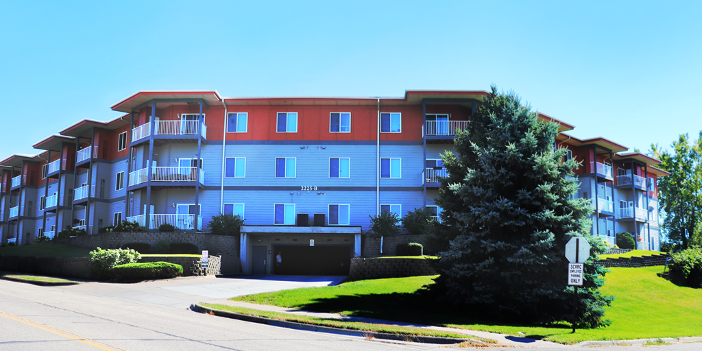 the building where the apartment is located