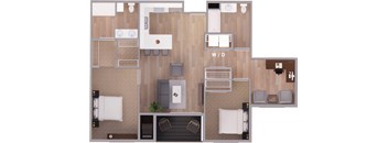 2  bedroom 2 bath + den 1199 sq ft