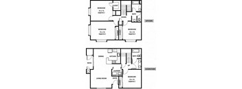the floor plan of the house has bedrooms and a living room