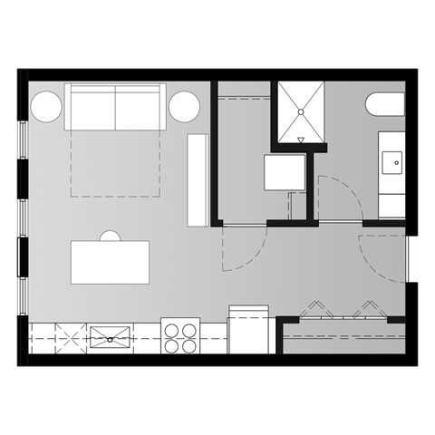 0A Studio Floor Plan