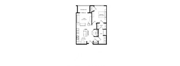 1 Bedroom A2 ADA Floor Plan at Two Points Crossing, Madison, WI