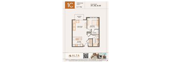 1C Floorplan at Alta Apartments, Pewaukee, Wisconsin