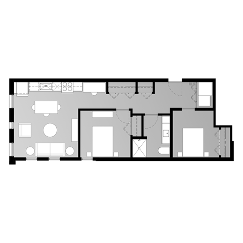 the floor plan of the tiny house