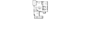 2 Bedroom C1 Floor Plan at Two Points Crossing, Wisconsin, 53593