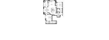 2 Bedroom C1 Floor Plan at Two Points Crossing, Madison, WI, 53593