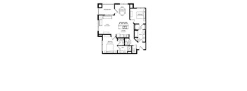 2 Bedroom G2 Floor Plan at Two Points Crossing, Madison, 53593