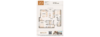 2D Floorplan at Alta Apartments, Pewaukee, Wisconsin