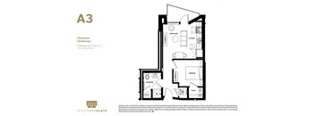 a floor plan of a bedroom apartment