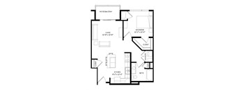 A5 SIM Floor Plan at Two Points Crossing, Madison, WI, 53593