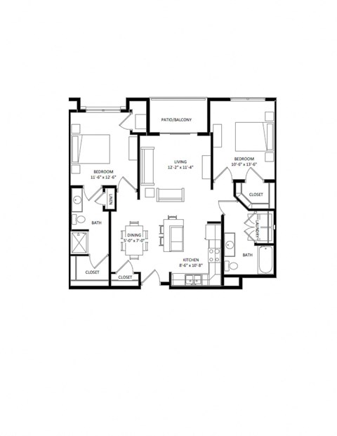 E - ADA Floor Plan at Two Points Crossing, Wisconsin
