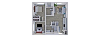 a1 floor plan  1 bedroom with 2 baths  1195 square feet