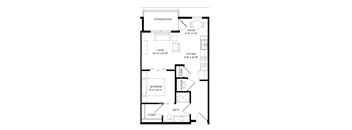 B SIM Floor Plan at Two Points Crossing, Madison