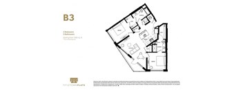 a floor plan of a bedroom apartment