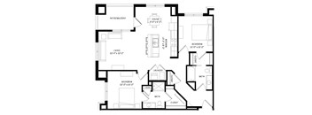 D1 Floor Plan at Two Points Crossing, Madison, WI