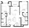 2 Bedroom E Floor Plan 2 Bedroom E Floor Plan at Two Points Crossing, Madison, WI