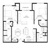2 Bedroom F Floor Plan 2 Bedroom F Floor Plan at Two Points Crossing, Madison, 53593
