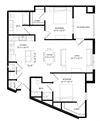 2 Bedroom K Floor Plan 2 Bedroom K Floor Plan at Two Points Crossing, Madison, WI, 53593