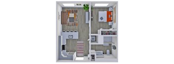 a1 floor plan  1 bedroom with 2 baths  1192 square feet
