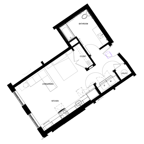 a black and white floor plan of a house