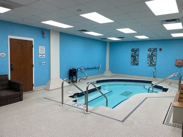 Small indoor Blue Cool Swimming Pool at Grand Wisconsin, Milwaukee, WI, Wisconsin