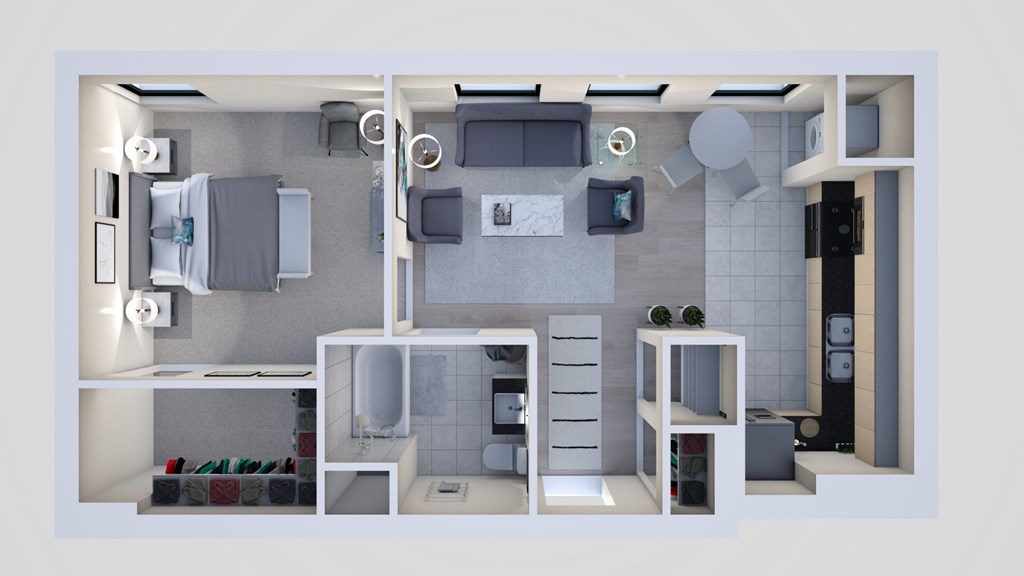 cass floor plan at Grand Wisconsin, Milwaukee, WI