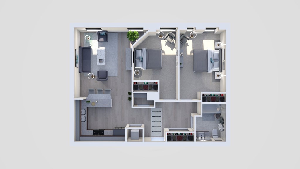 chicago floor plan at Grand Wisconsin, Milwaukee