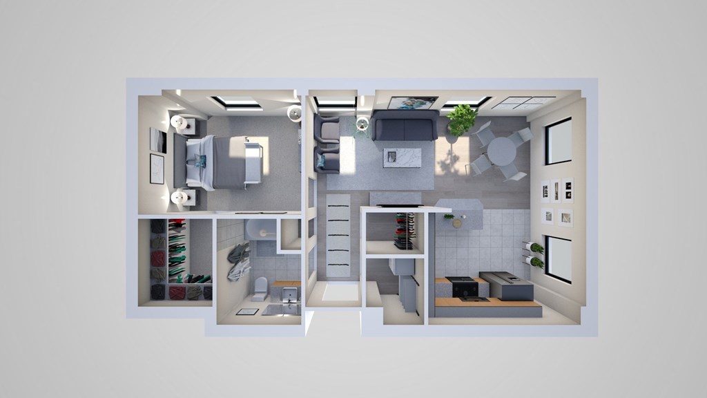 jefferson floor plan at Grand Wisconsin, Milwaukee, WI, 53203