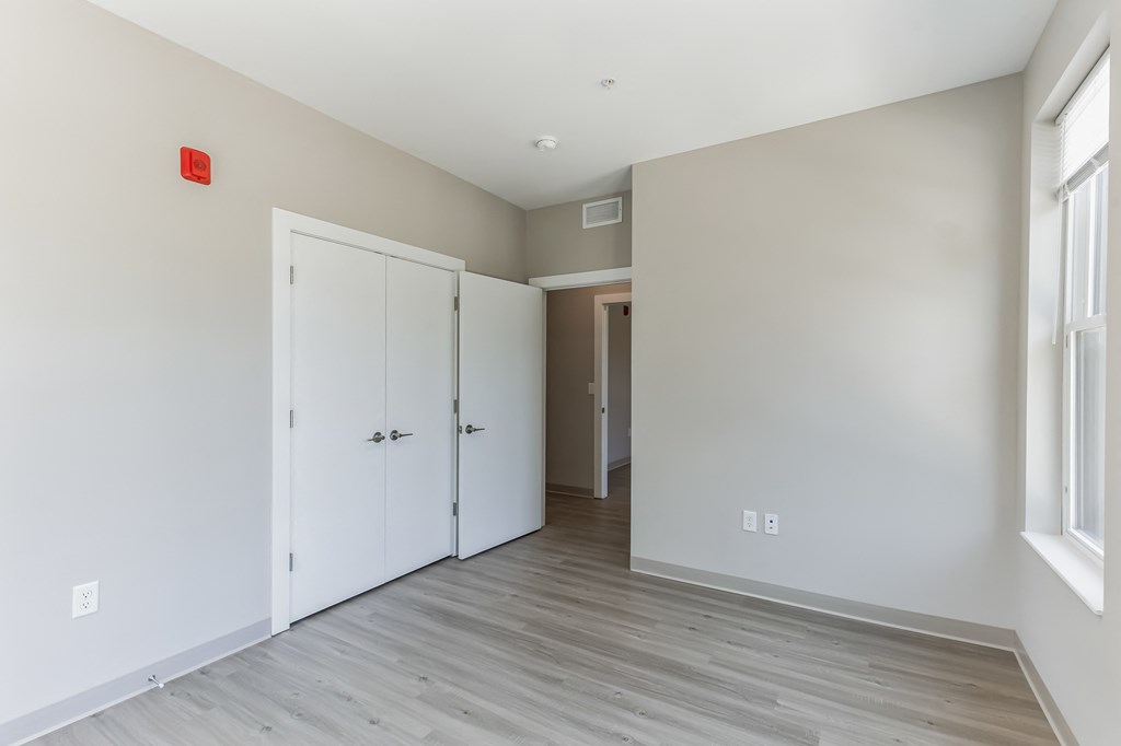 Room with vinyl plank flooring