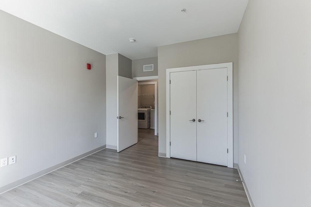 Room with closet and vinyl flooring