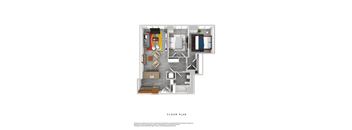 a floor plan of a bedroom apartment